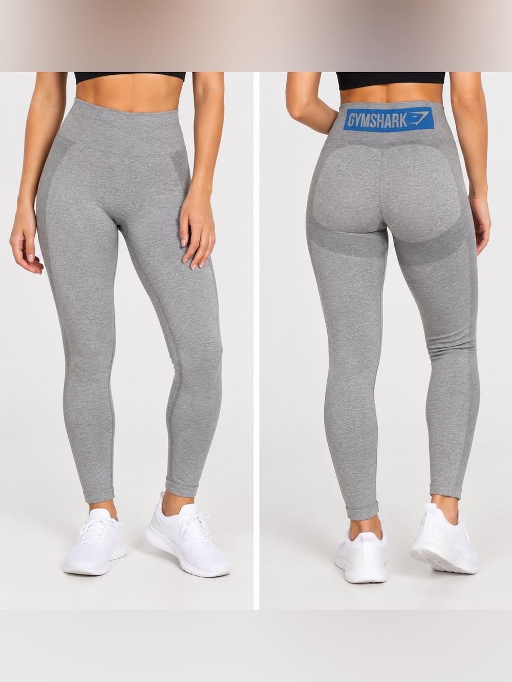 Gymshark Women’s Gray Seamless High-Waisted Workout Leggings